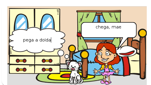 ela vai  brica no  seu quarto com seu animal  fim.