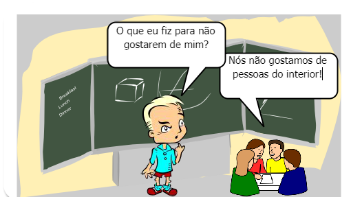 Um adolescente, residente em uma cidade pequena, por escolha de sua mãe, se muda para uma cidade grande.<br /><br />
Lá, por um tempo, sofre bullying por ter uma cultura diferente de seus colegas de escola, até que um dia, eles aceitam-no do jeito que é, e todos viram amigos.