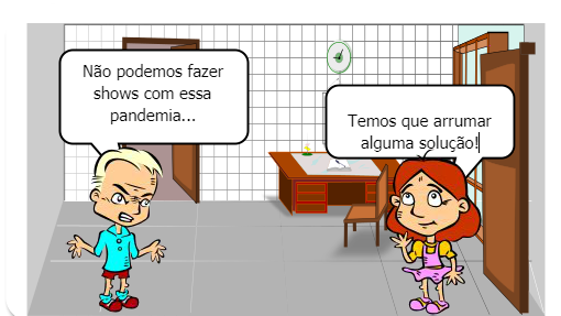 Em uma empresa bem sucedida os funcionários trabalhavam felizes fazendo shows, até que uma pandemia levou sua paz embora e desestabilizou o negócio, fazendo com que os gestores usassem sua imaginação para manter aberta sua casa de shows.