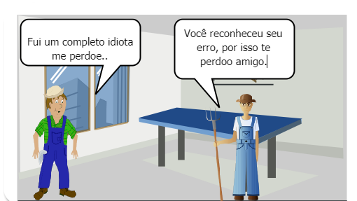 Luiz ouviu as desculpas do amigo e seu pedido de perdão e resolveu aceitá-los em nome da amizade deles. 