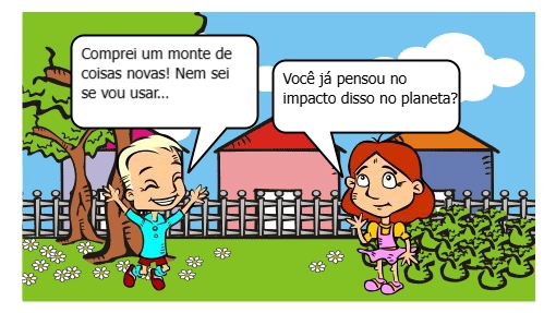 A HQ “Missão Planeta: Última Chance” apresenta, de forma criativa, o diálogo entre dois estudantes e o próprio planeta Terra, que ganha voz para alertar sobre os impactos do consumismo e da poluição. Ao longo da história, os personagens refletem sobre o descarte inadequado e o uso excessivo de recursos naturais, destacando que a Química pode contribuir tanto para os problemas quanto para as soluções ambientais. A narrativa promove a conscientização e incentiva atitudes mais responsáveis, como o consumo consciente e a preservação do meio ambiente.