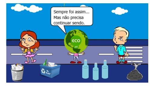 A HQ mostra dois futuros possíveis: um destruído pela sociedade de consumo e outro sustentável — tudo depende das escolhas dos personagens.