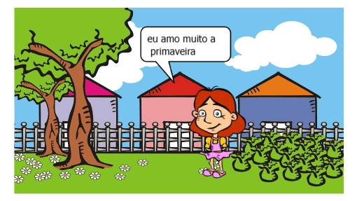 conta a historia de uma menina que ama muito a primavera